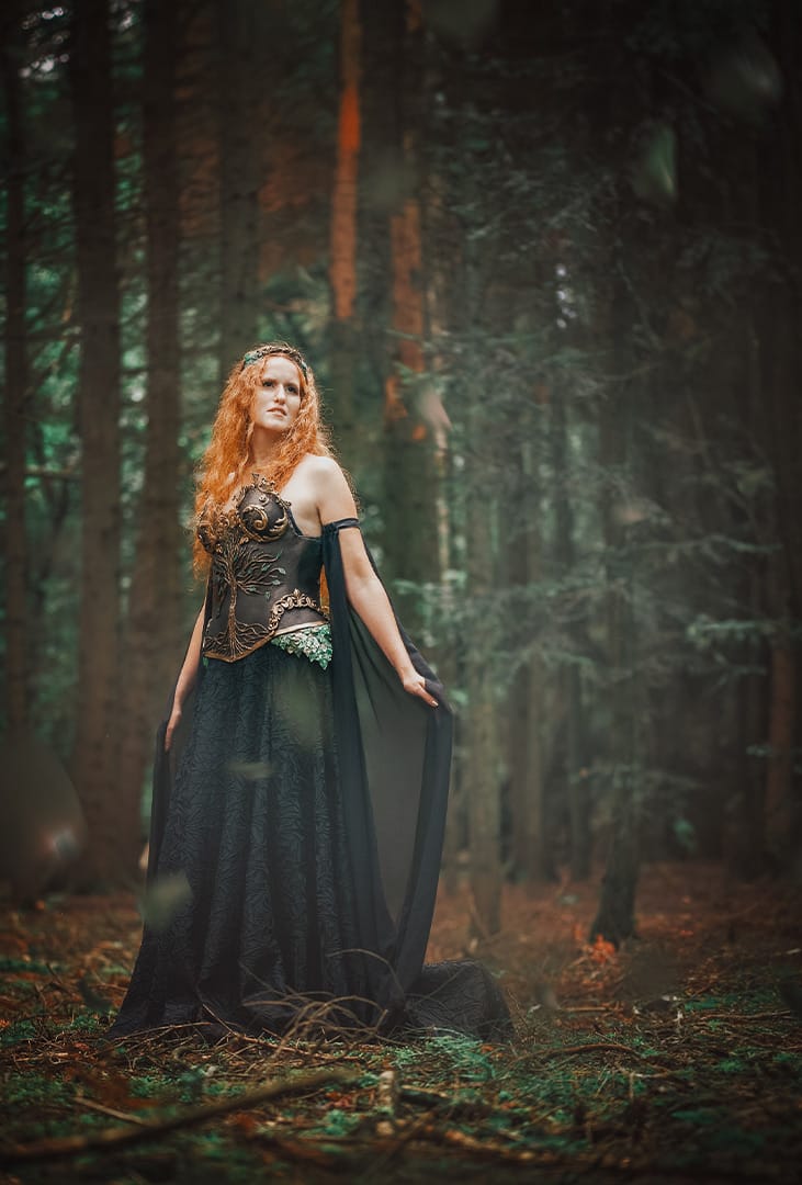 Fantasy fotografie Waldlauferin1 bokehliebe fotografie Bokehliebe Fotografie Tanja Duncan Portrait Fantasy